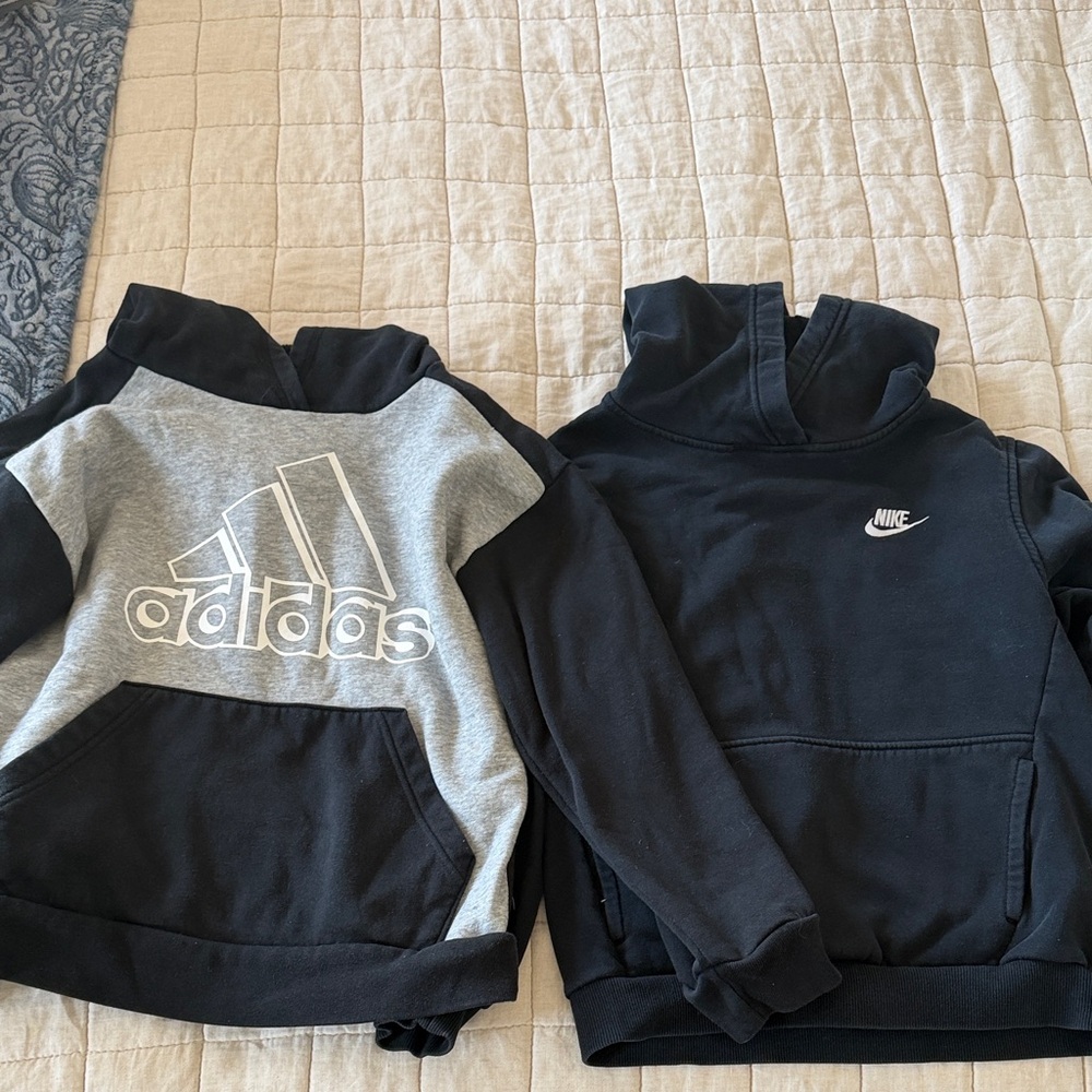 Boys Nike and Adidas hoodie